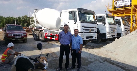 Xe bồn trộn bê tông howo bảo khang
