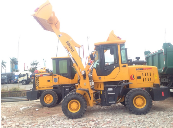 máy xúc lật mini gầu 0.8 m3